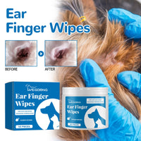 Pet Finger Wipes, Ear Care Finger Cover Ear Wax Ear Mite