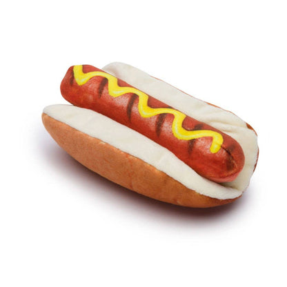 Fabdog's Famous Hot Dog Super Squeaky Dog Toy