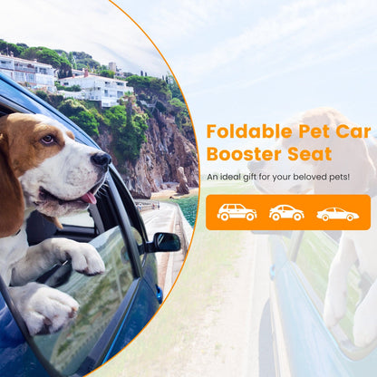 Small Dog Car Seat with Harness Center Console Pet Booster