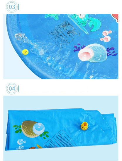Dog Sprinkler Pad Cooling Mat Play Water Splash 💦
