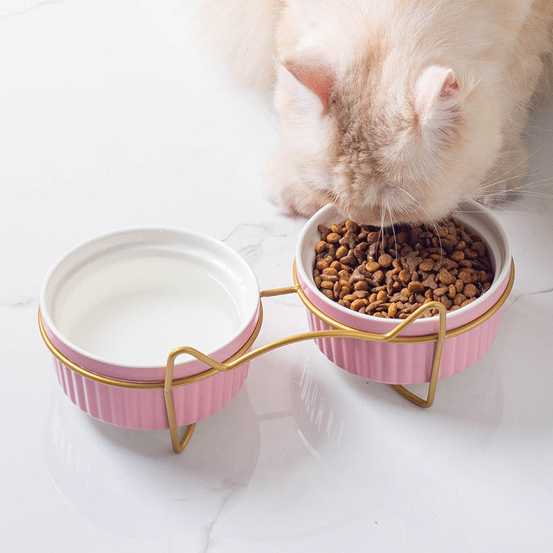 Protect Cervical Spine And High Feet Drinking Water Pet Bowl