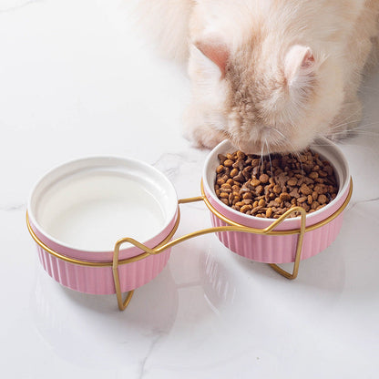 Protect Cervical Spine And High Feet Drinking Water Pet Bowl