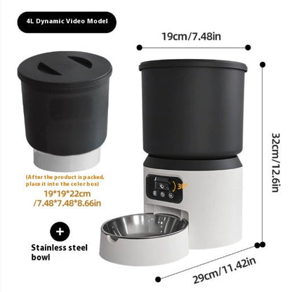 4L Smart WiFi Automatic Pet Feeder App Control for Your Dog