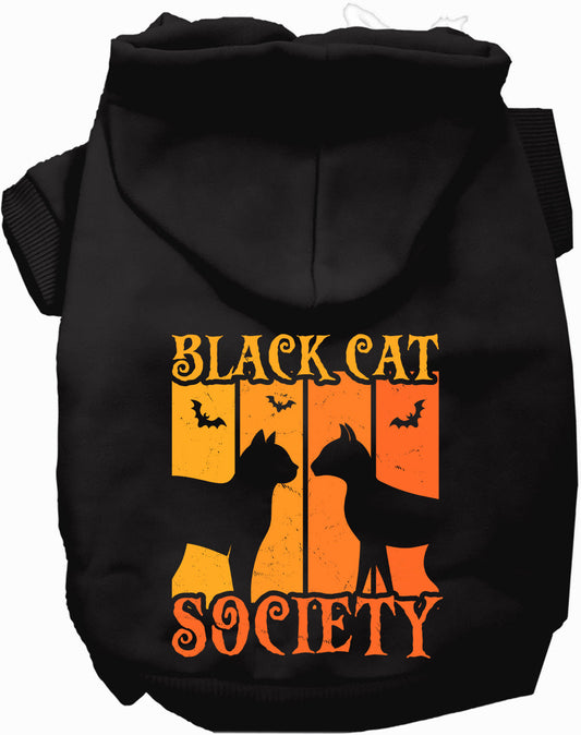 Dog Hoodie Black Cat Society Halloween for Festive Style for