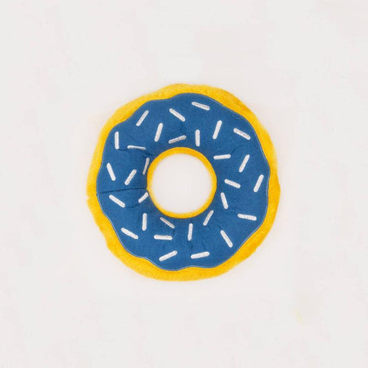 Hanukkah Jumbo Donutz Blue Squeaky Dog Toy