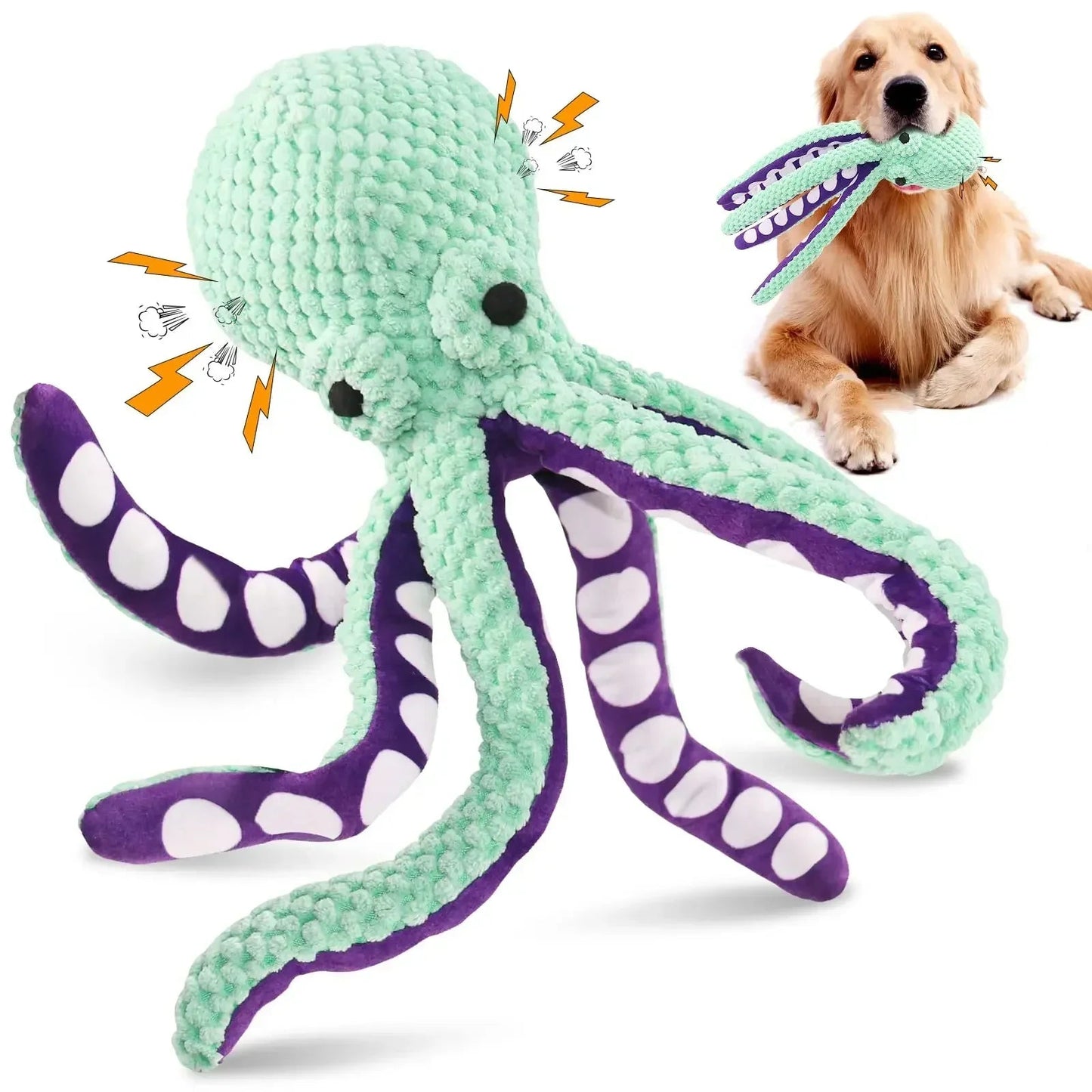 Pet Plush Toy Cat Dog Voice Octopus Shell Puzzle Toy Bite Resistant Interactive Pet Dog Teeth Cleaning Chew Toy Pet Supplies - Purrfect Pet Kingdom