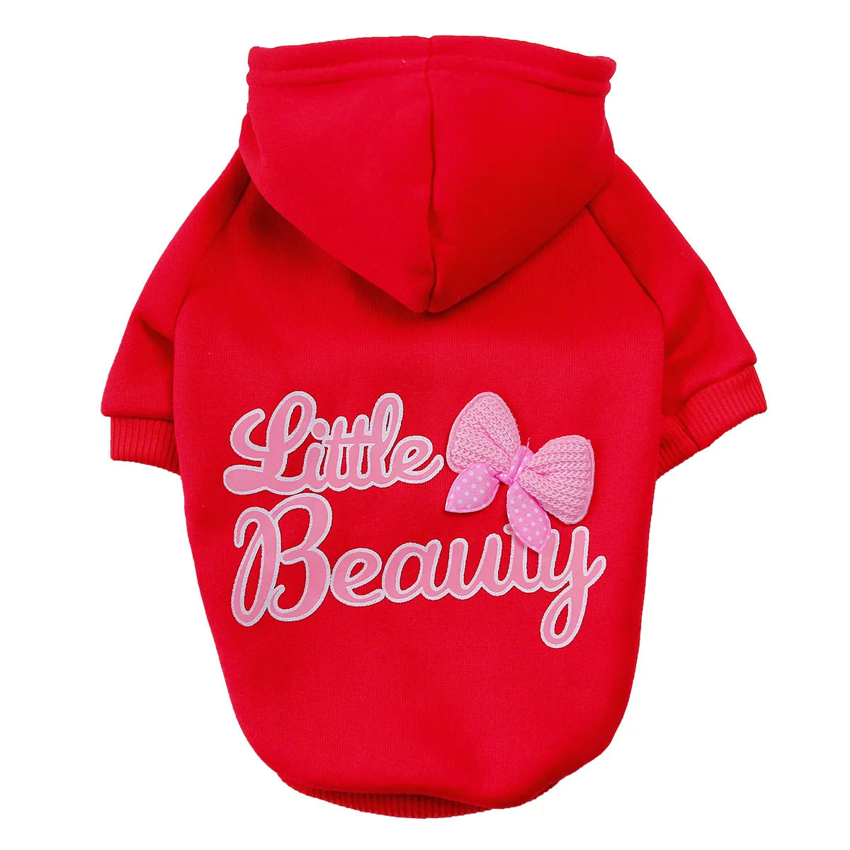 Small Medium Dog Hoodies Fleece-Lined Hooded Sweater, Autumn Winter Dog Clothes Puppy Pullover with  Leash Hole Pet Apparels