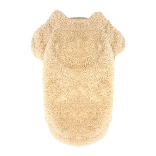 Cream Soft Plush Warm Dog Pullover