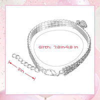 3-Piece Bling Rhinestones Pet Collars Glitter Pendant Dog Collars Adjustable Crystal Cat Collar Elastic Pet Necklace for Small Pet Cat Dogs Puppy (White)