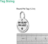 Stainless Steel QR Code Pet ID Tags - Smart GPS Location Alert System