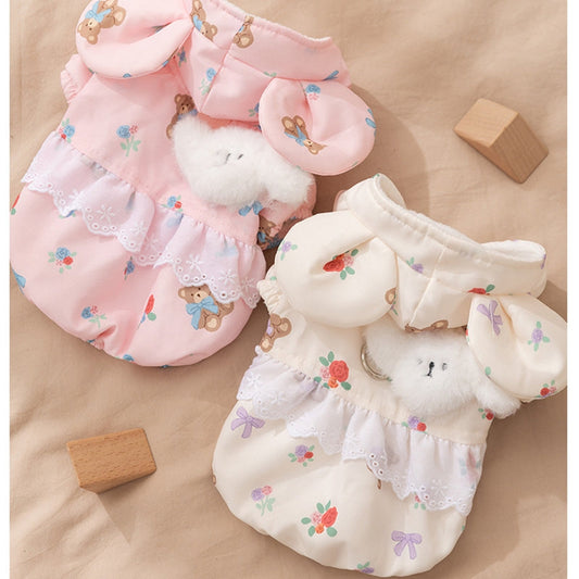 Cat Clothes, Bear Two-legged Cotton-padded Clothes For