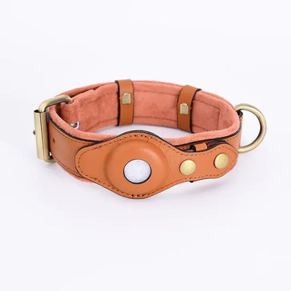 Leather Anti - Lost Dog Collar - Pet GPS Tracking Collar - Mimarta - Brown - S - 1216665_4JZO8KG