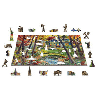 A Cottage in the Woods 400 Piece Wood Jigsaw Puzzle Wooden City