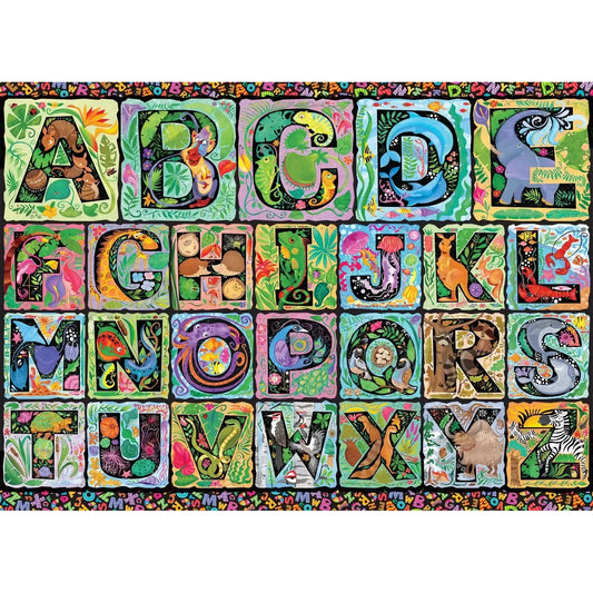 A to Z 500 Piece Jigsaw Puzzle Cobble Hill