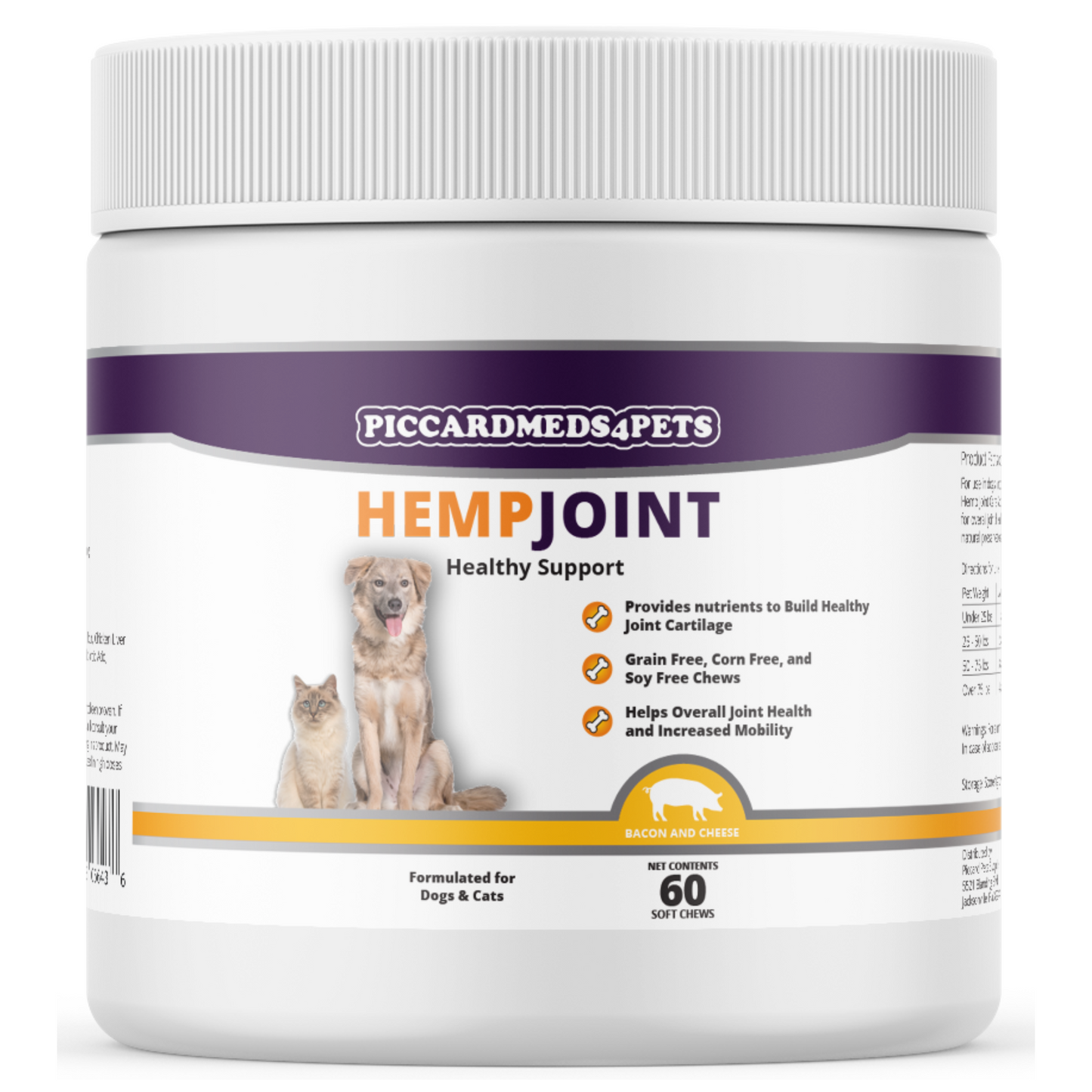 Joint Health-Hemp + MSM Joint Support Chews for Dogs & Cats 60ct