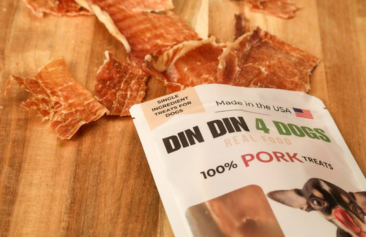 100% Pork Dog Treats, 5 Ounce Bag, Single Ingredient, High Protein