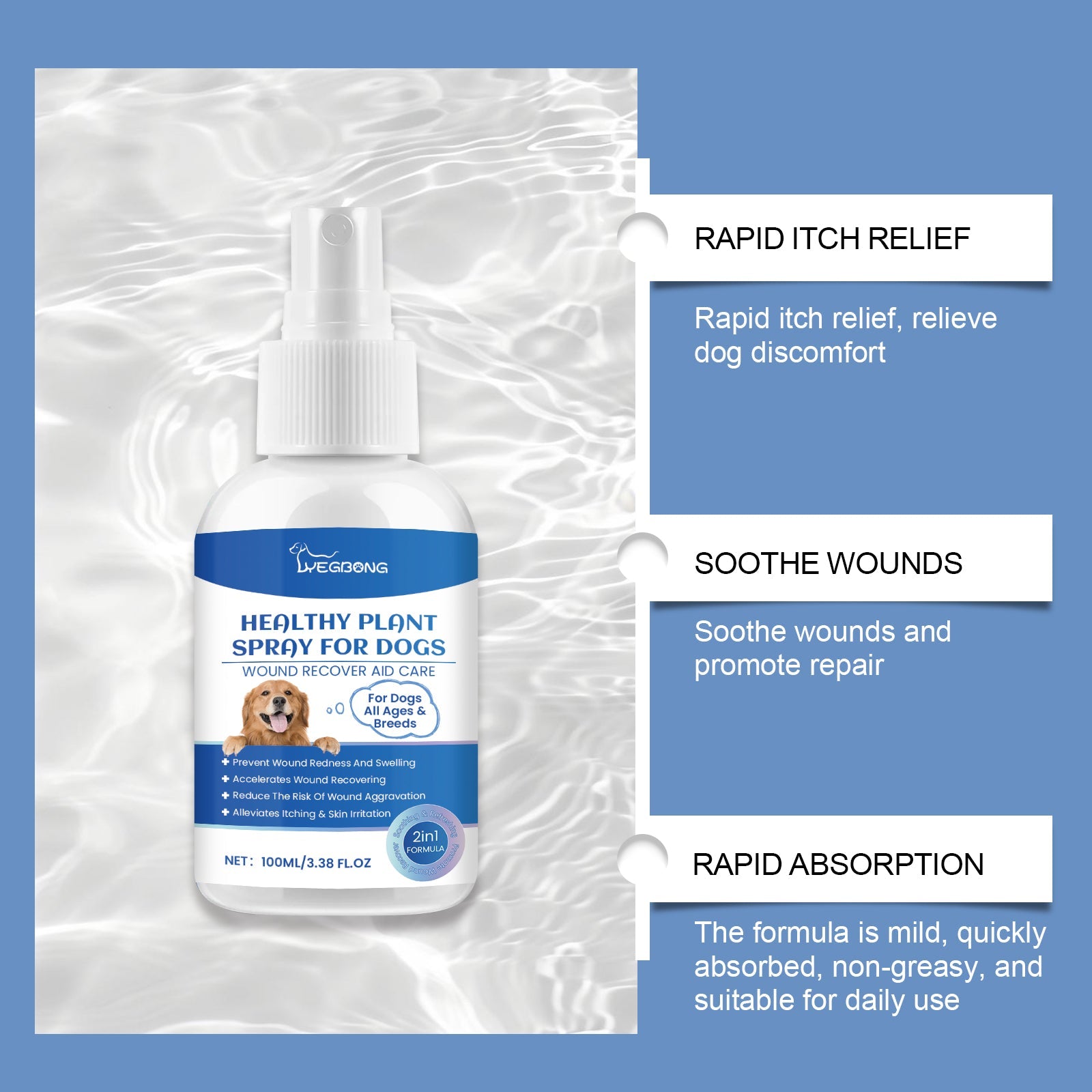 Dog Care Spray, Clean Dog Care Pet Plant Essence Skin Care Spray - Purrfect Pet Kingdom
