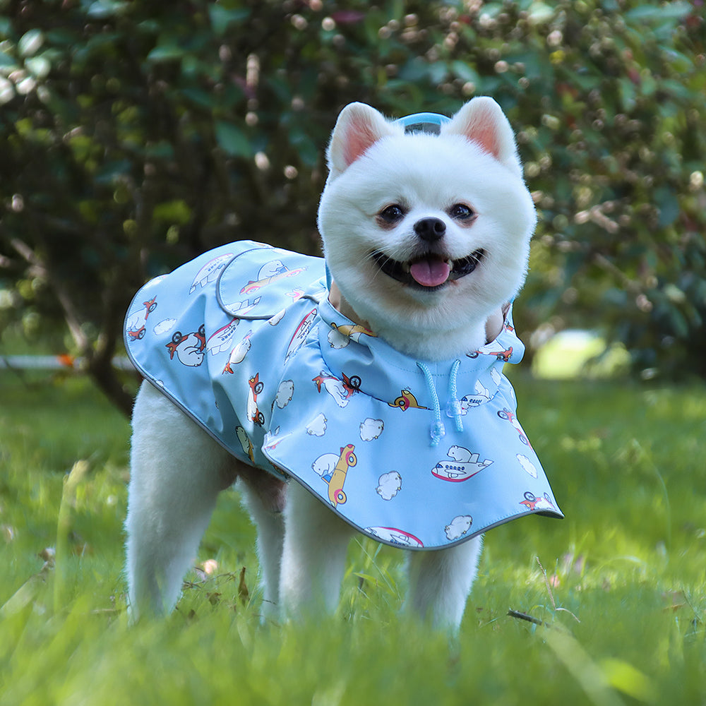 New Pet Clothes Waterproof Reflective Cape Raincoat Transparent PU Leather Dog Raincoat - Purrfect Pet Kingdom