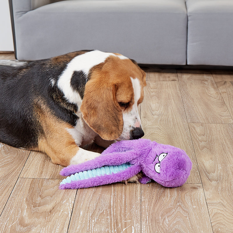 Octopus - shaped indestructible plush dog toy, squeaky & bite - resistant, pet toy supplies
