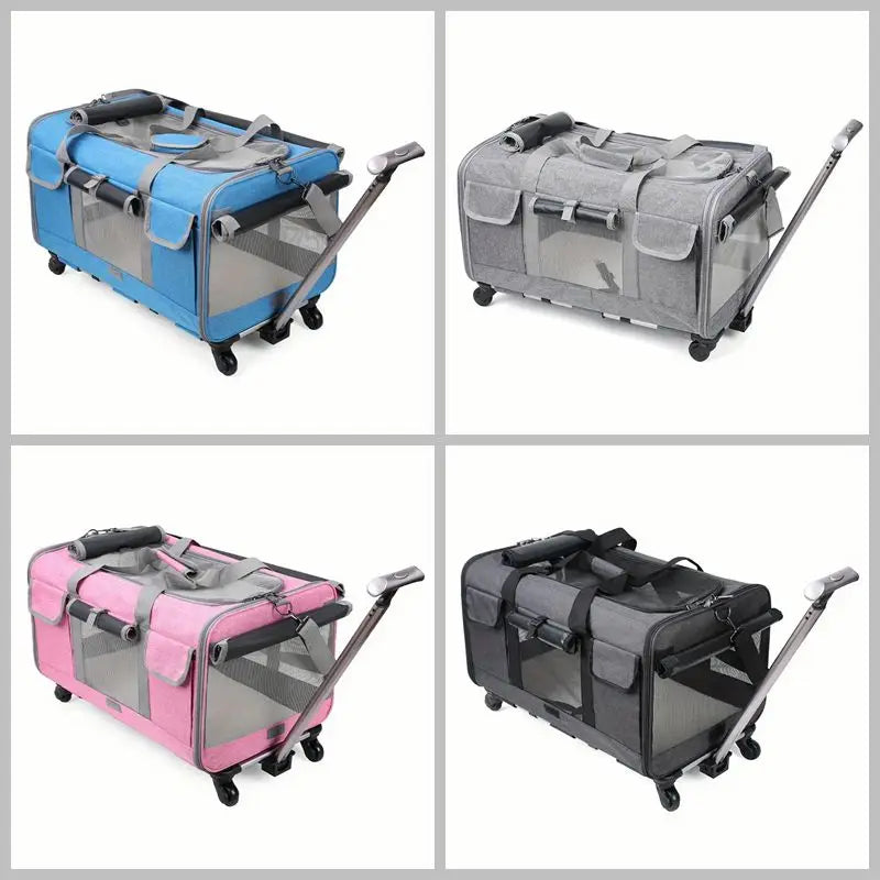 Rolling Pet Carrier - Travel Stress-Free with Your Large Pet