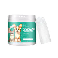 Pet Ear Cleaner Finger Wipes, Gently Clean Pet Ear Mites Ear