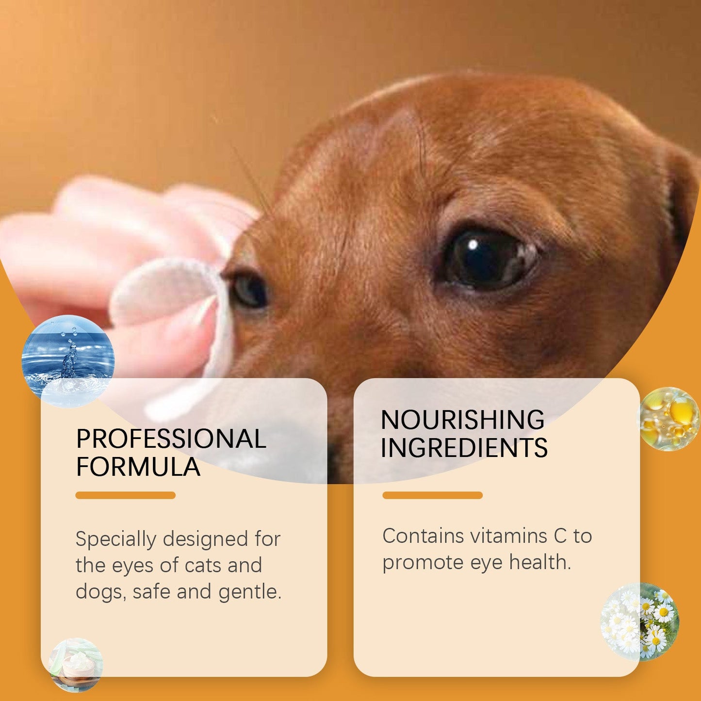 Eye Wipes for Cats and Dogs, Dogs to Tear Stains Cat Pet Eye Cleaning Wet Wipes for Eyes