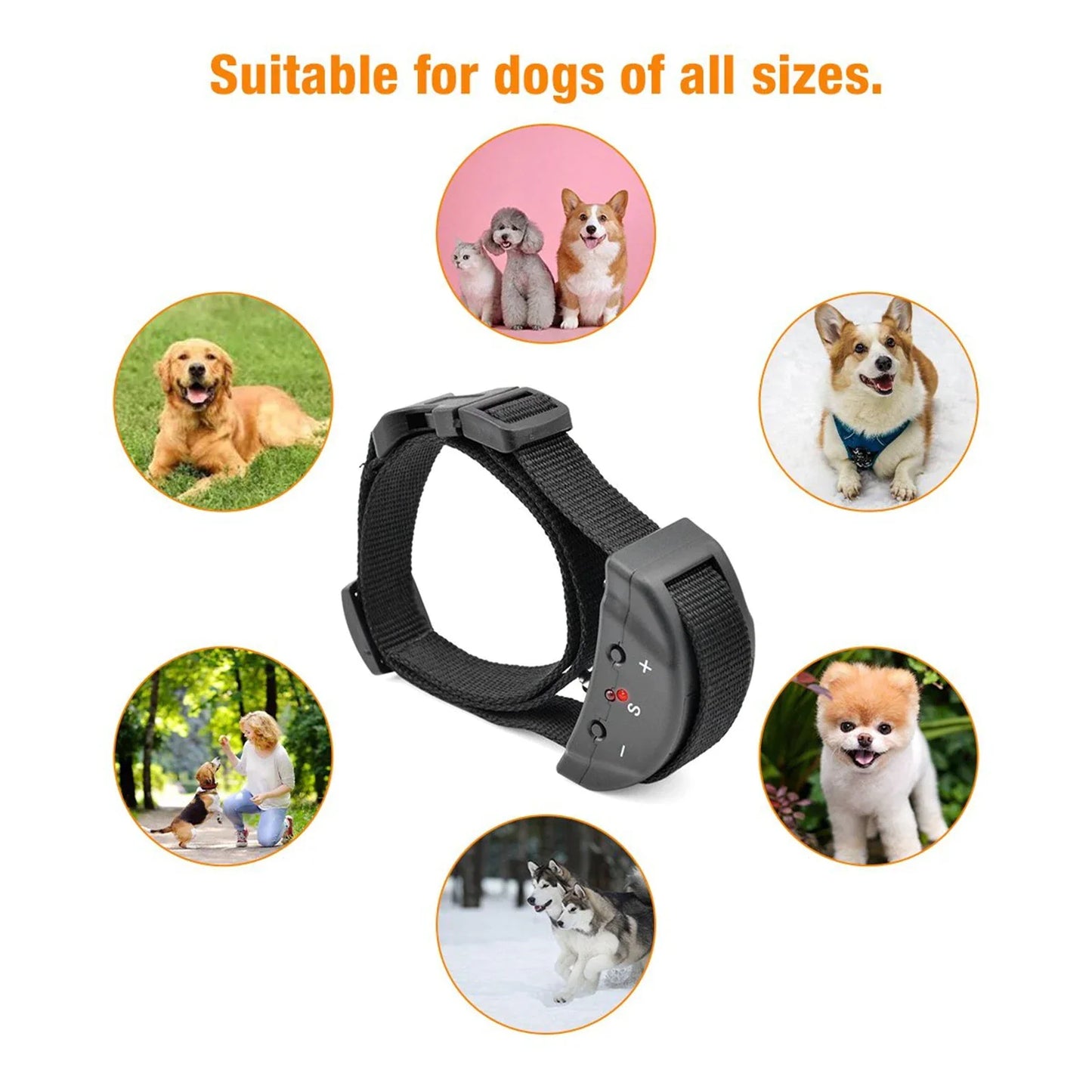 Automatic Anti Bark Barking Dog Shock Control Collar Device Large Medium Small - Mimarta