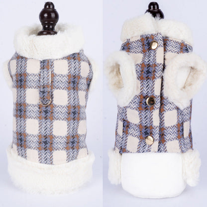 Dog clothing with warmth and plush that can be pulled vest