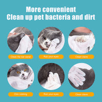 Pet Herbal Gloves, Cleaning Wipes No-Bath No-Wash Non-Woven