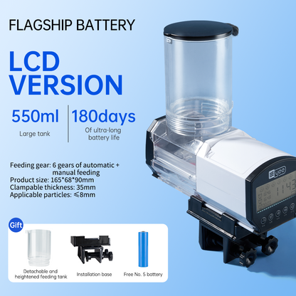 Fish tank feeder intelligent small and large capacity aquarium koi goldfish timed automatic fish feeder