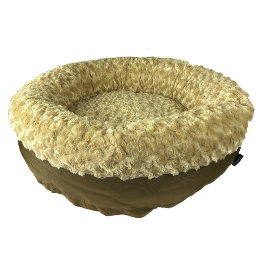 Dog Bed Round Bolster Furvana™ - Dog Beds - American Dog - Small (25" outer diameter 16" inner diameter) - Camel - sku - 43485703307523