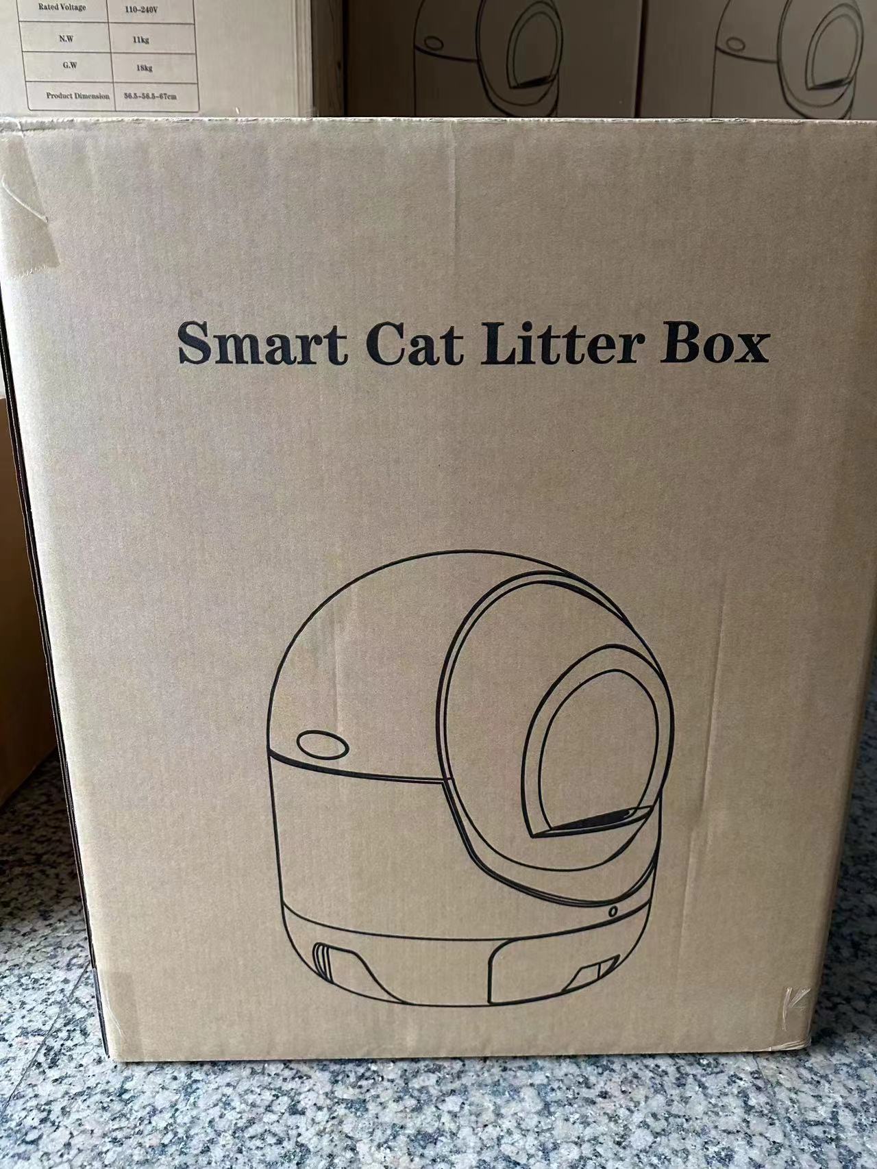 Intelligent cat litter box, automatically eliminates odors, application control, supports multiple cats with 5G and 2.4G WiFi at Purrfect Pet Kingdom