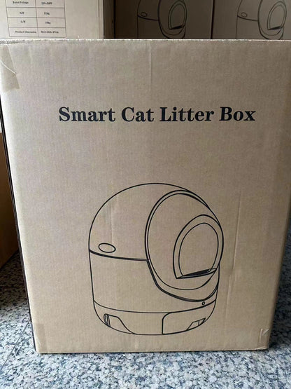Intelligent cat litter box, automatically eliminates odors, application control, supports multiple cats with 5G and 2.4G WiFi at Purrfect Pet Kingdom