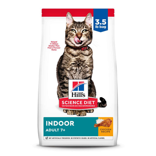 Hill's Science Diet Senior 7+ Indoor Chicken Recipe Dry Cat Food (3.5lb)