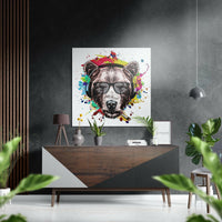 Dog Brushed Aluminium Dibond Wall Art