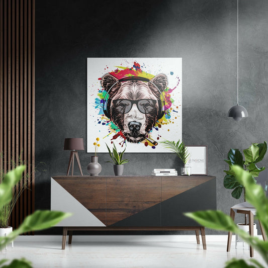 Dog Brushed Aluminium Dibond Wall Art