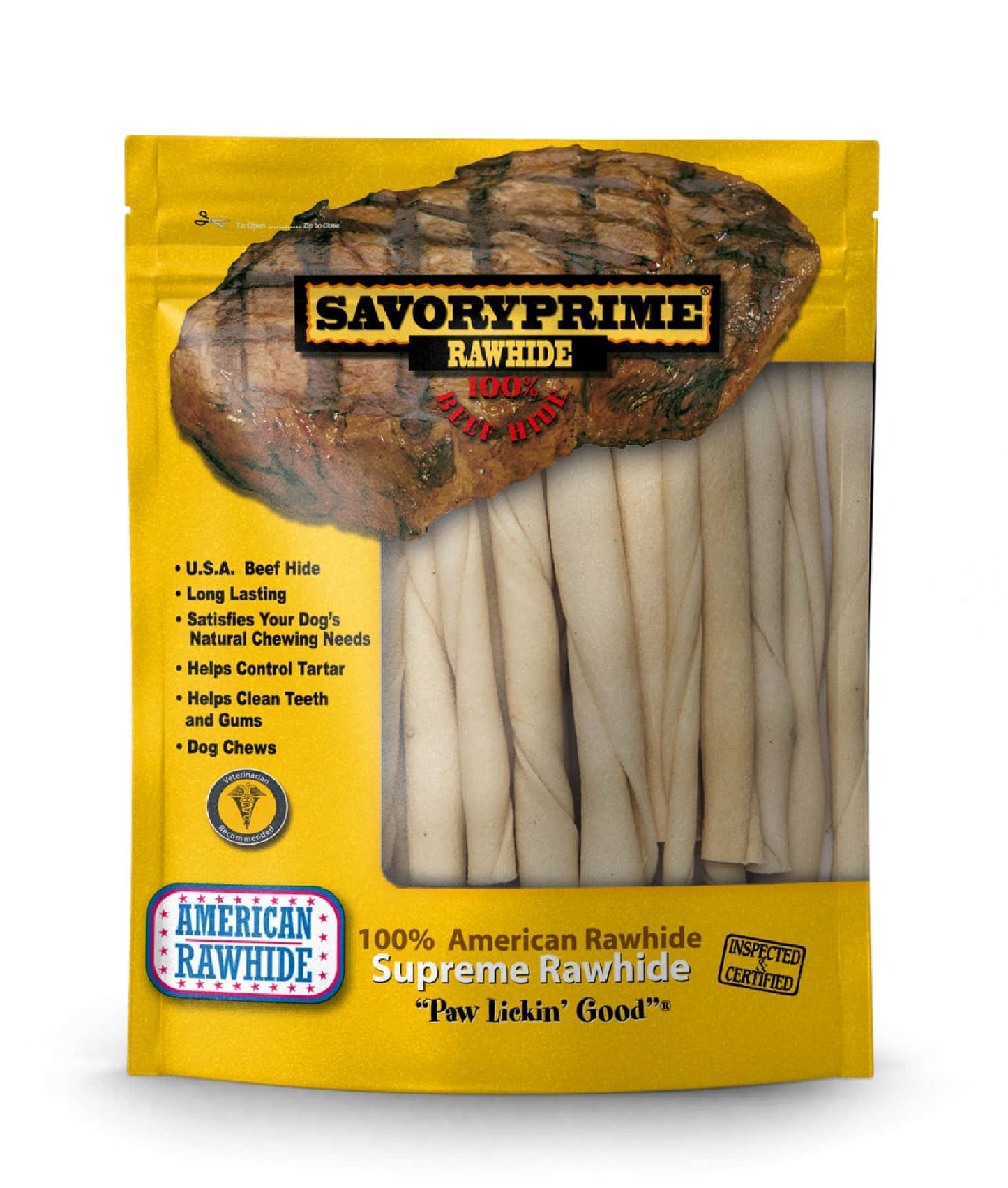 Dog Treats Rawhide - Savory Prime Twist Sticks 5in 30pk 🦴