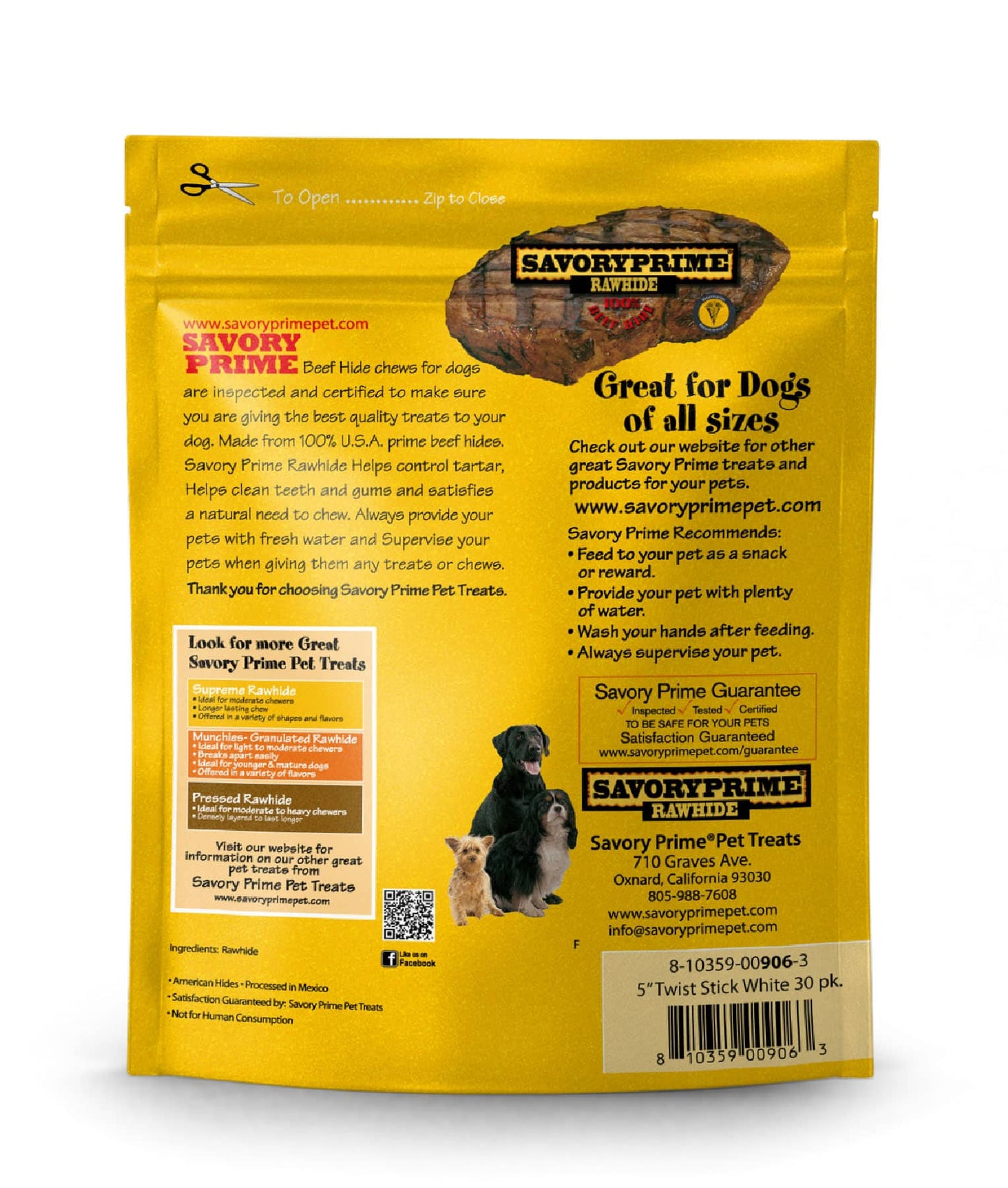Dog Treats Rawhide - Savory Prime Twist Sticks 5in 30pk 🦴
