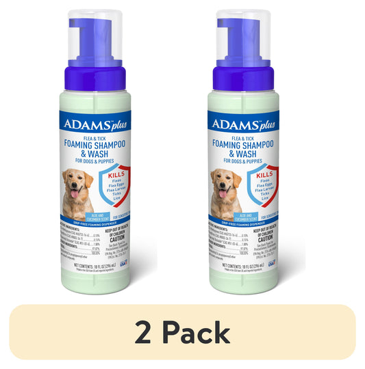 Flea And Tick Shampoo Dogs Foaming Wash 2 Pack 🛁