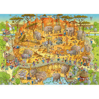 African Habitat Funky Zoo 1000 Piece Jigsaw Puzzle Heye