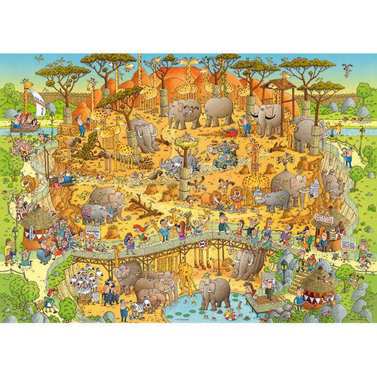 African Habitat Funky Zoo 1000 Piece Jigsaw Puzzle Heye