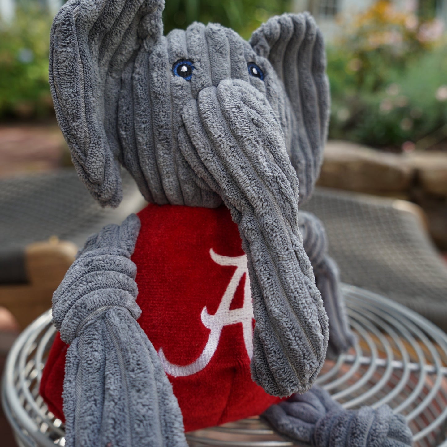 Dog Toy NCAA University of Alabama Big Al Mascot Knottie - size and texture image for dog toy
