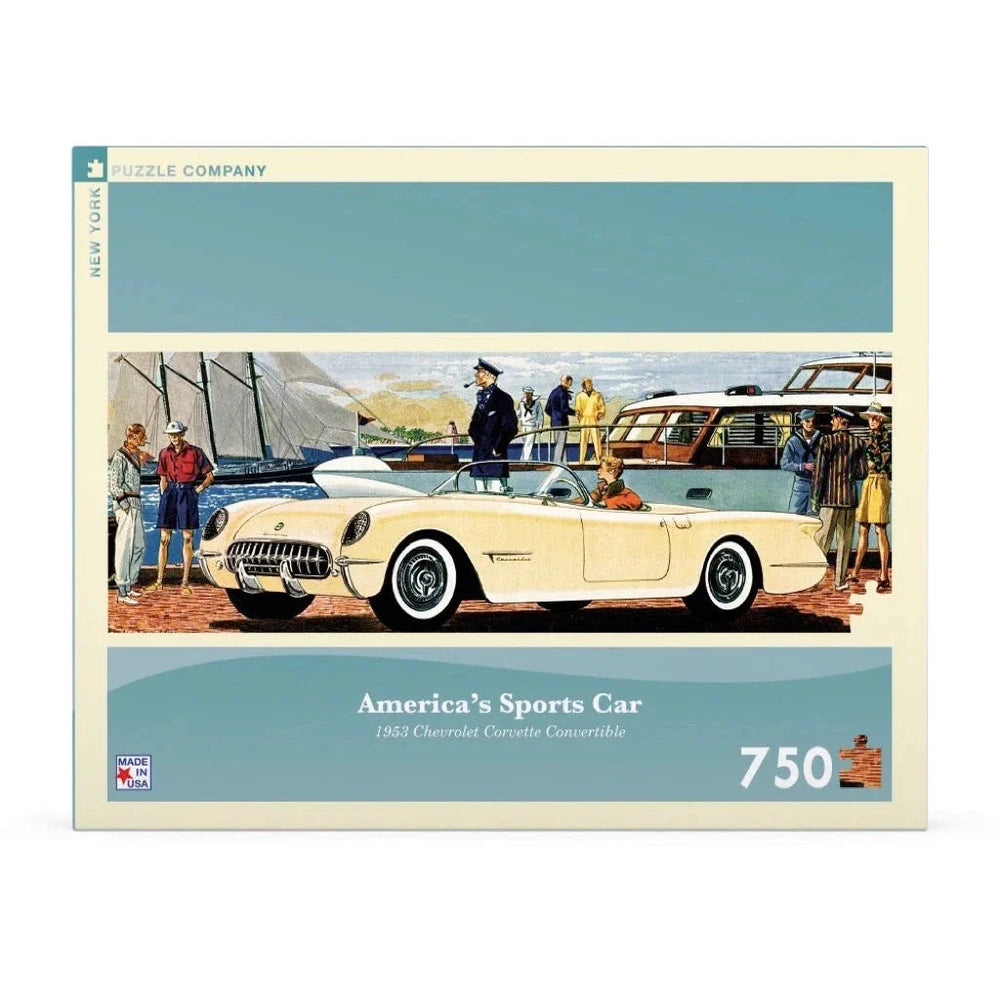America's Sports Car 750 Piece Panoramic Jigsaw Puzzle NYPC