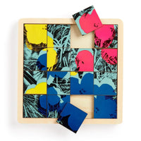 Andy Warhol Flowers 2-in-1 Sliding Wood Puzzle Galison
