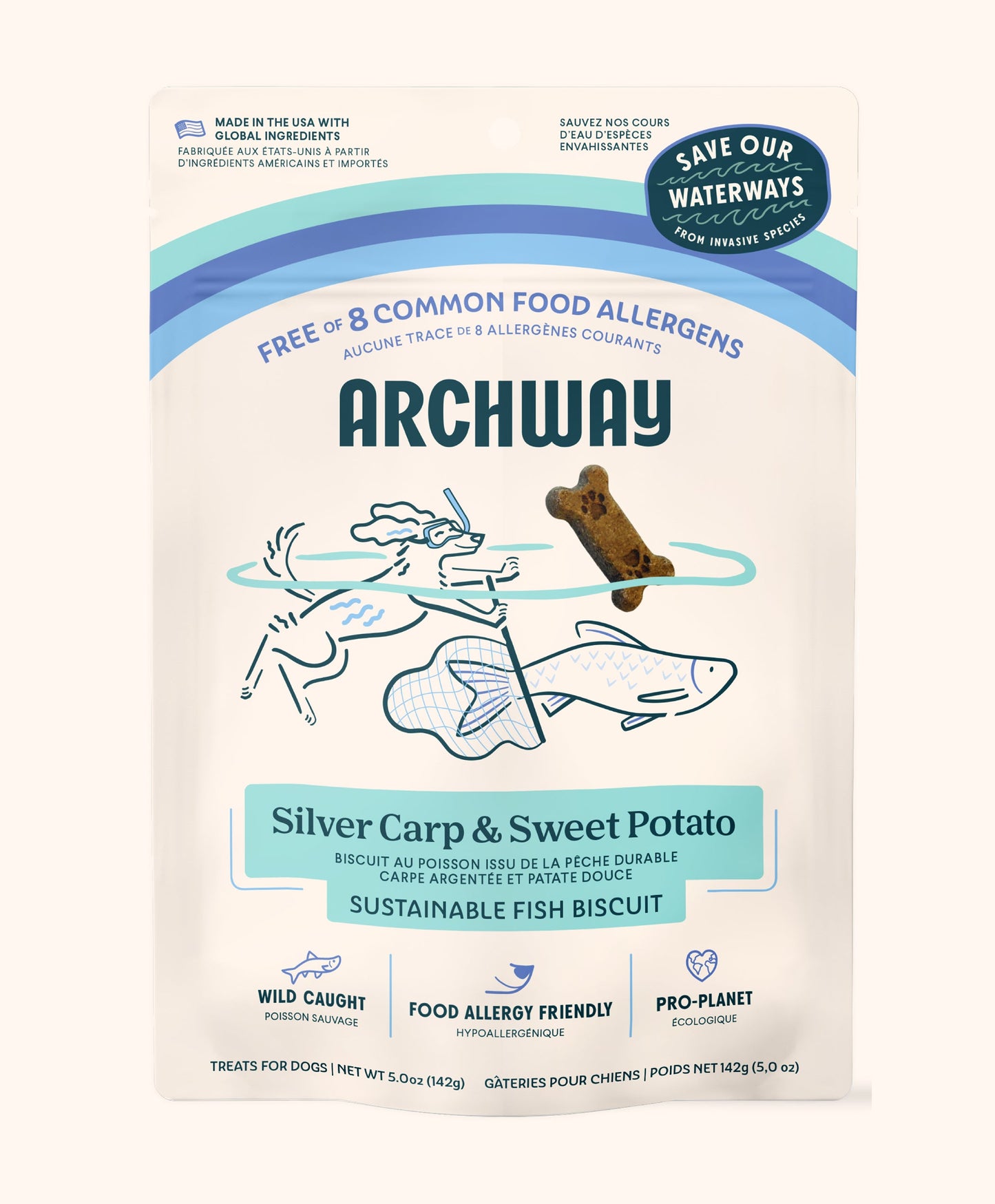 Silver Carp and Sweet Potato - Dog Treats - Arch Pet Food