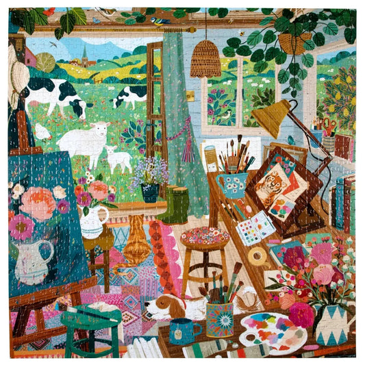 Artist's Cottage 1000 Piece Jigsaw Puzzle eeBoo
