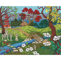 At the Japanese Garden 1000 Piece Jigsaw Puzzle Pomegranate