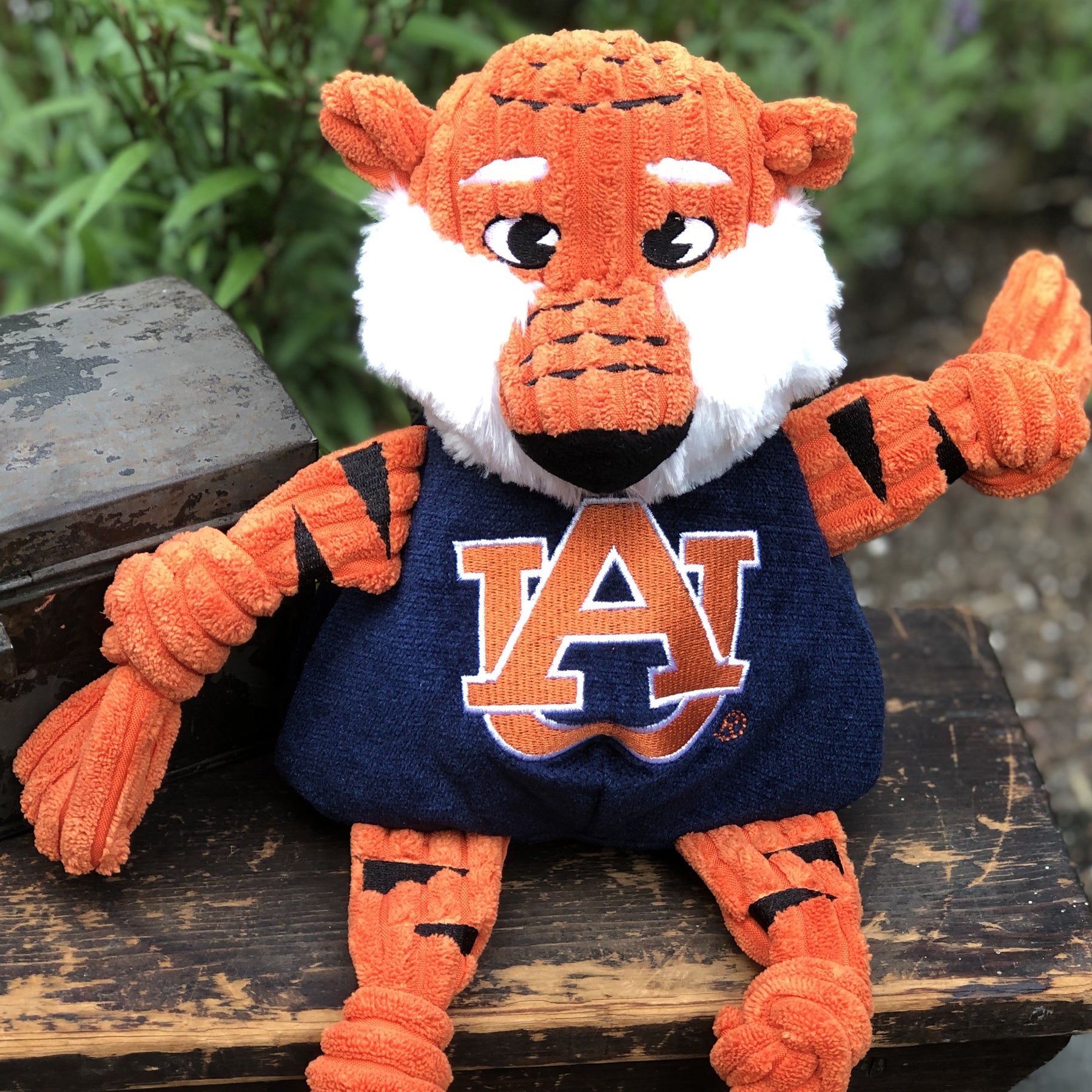 Dog Toy NCAA Auburn University Aubie the Tiger Knottie Plush - gallery product image for dog toy