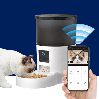 Smart Wi-Fi Automatic Cat Feeder with HD Camera and App Sync