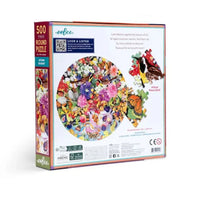 Autumn Bouquet 500 Piece Round Jigsaw Puzzle eeBoo